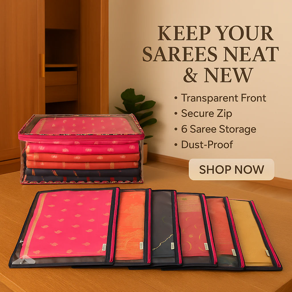 Saree/ Dress Cover (6 Sleeves) – Floral Dream - Image 3