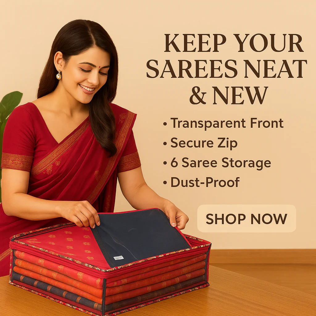 Saree/ Dress Cover (6 Sleeves) – Floral Dream - Image 4