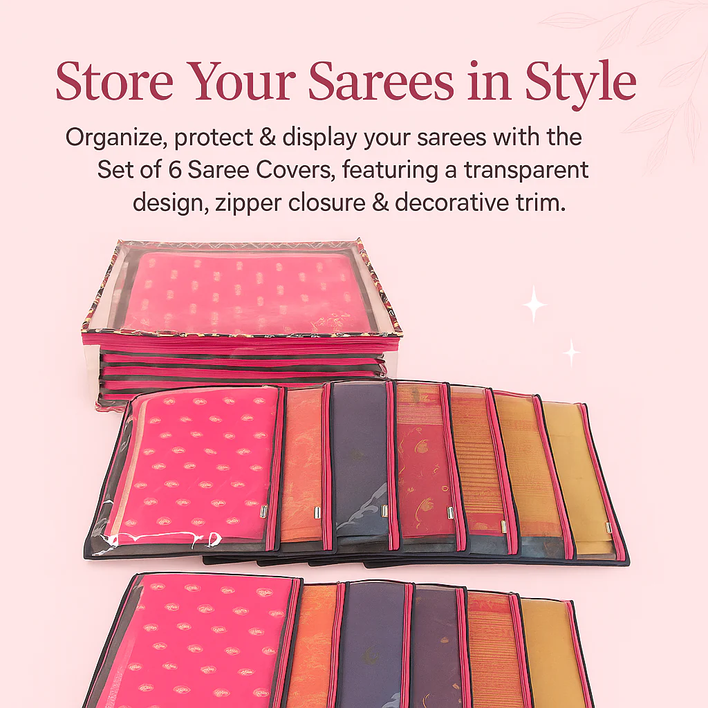 Saree/ Dress Cover (6 Sleeves) – Floral Dream - Image 5